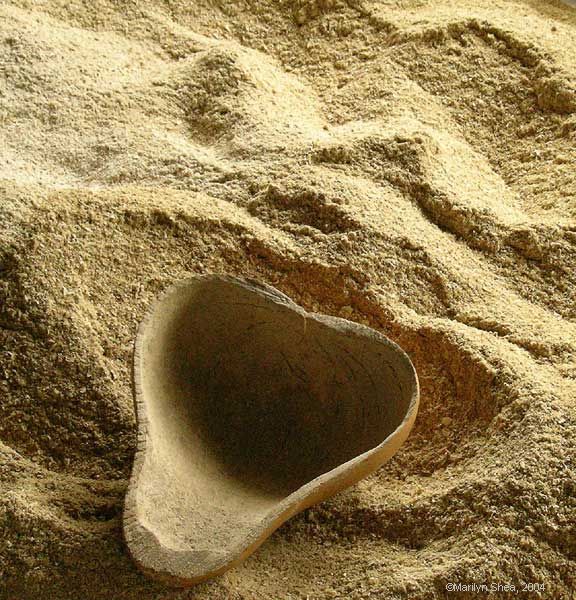 Heartshaped wooden scoop