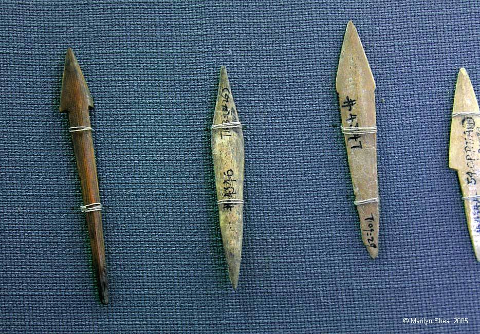 Wooden and bone points Banpo Neolithic Culture 半坡文化