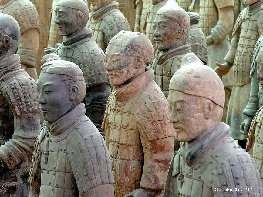 Head shots  Terracotta Warriors 秦俑