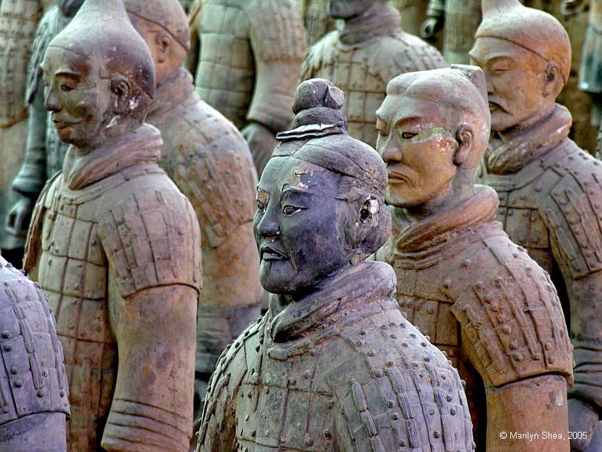 Head shots  Terracotta Warriors 秦俑