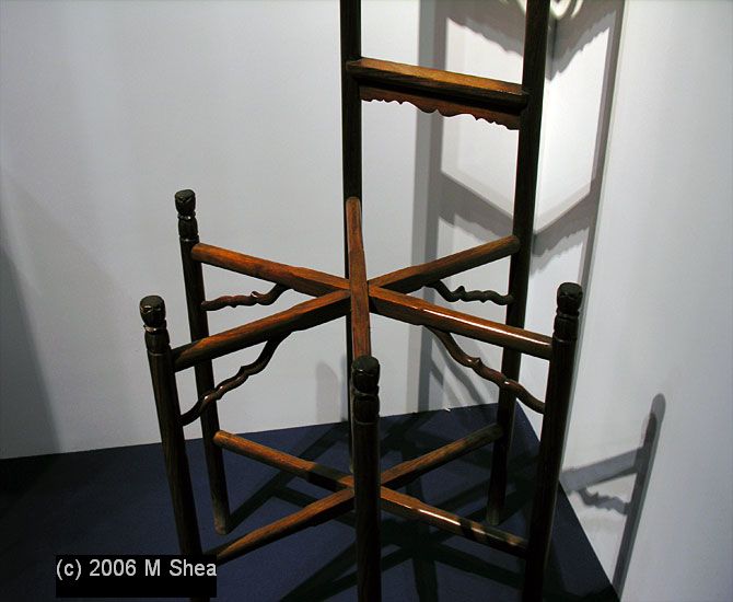 Detail of washbasin stand with a towel rack