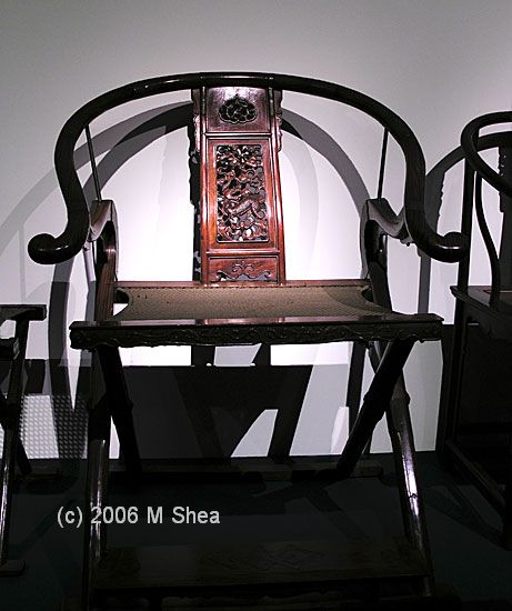 Carved folding chair