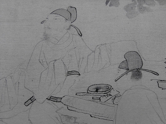 Literati's Gathering - detail - Wu Wei - Ming Dynasty