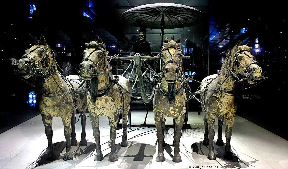 Bronze Chariot with Four Horses