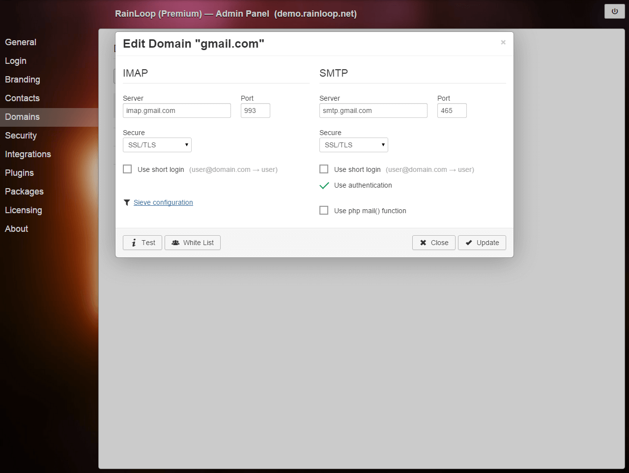 Image du panneau de configuration: les comptes